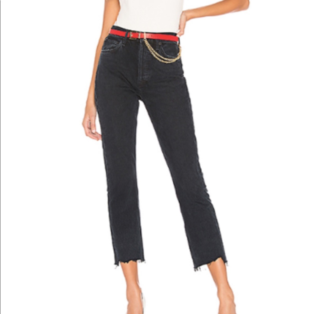 AGOLDE Riley high rise straight crop
